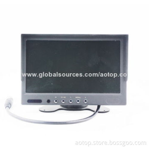 7-inch Car Rear-view LCD Panel with Remote Control, Multi-language/OSD Menu/OSD Menu/Sunshade Design